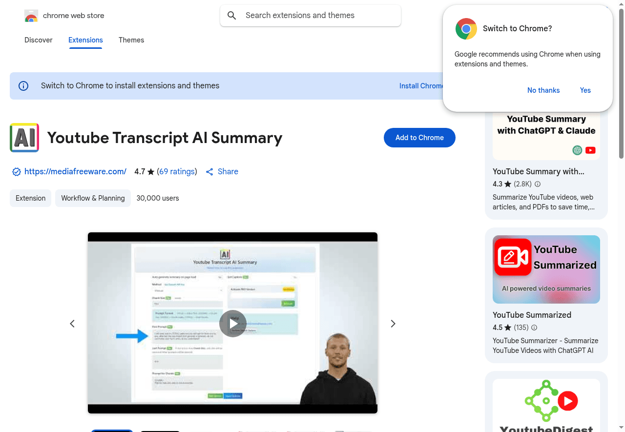 Youtube Transcript AI Summary