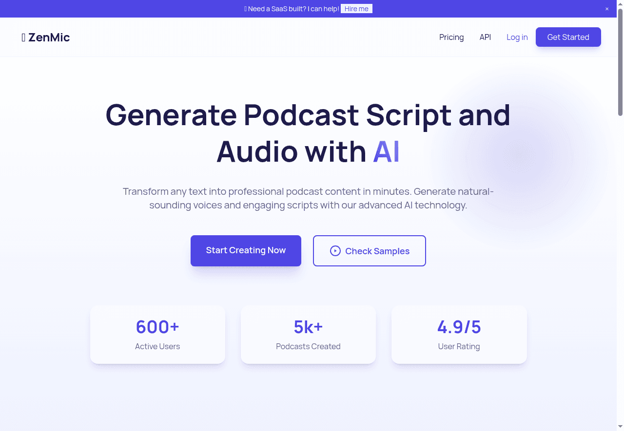 ZenMic - AI Podcast Generator