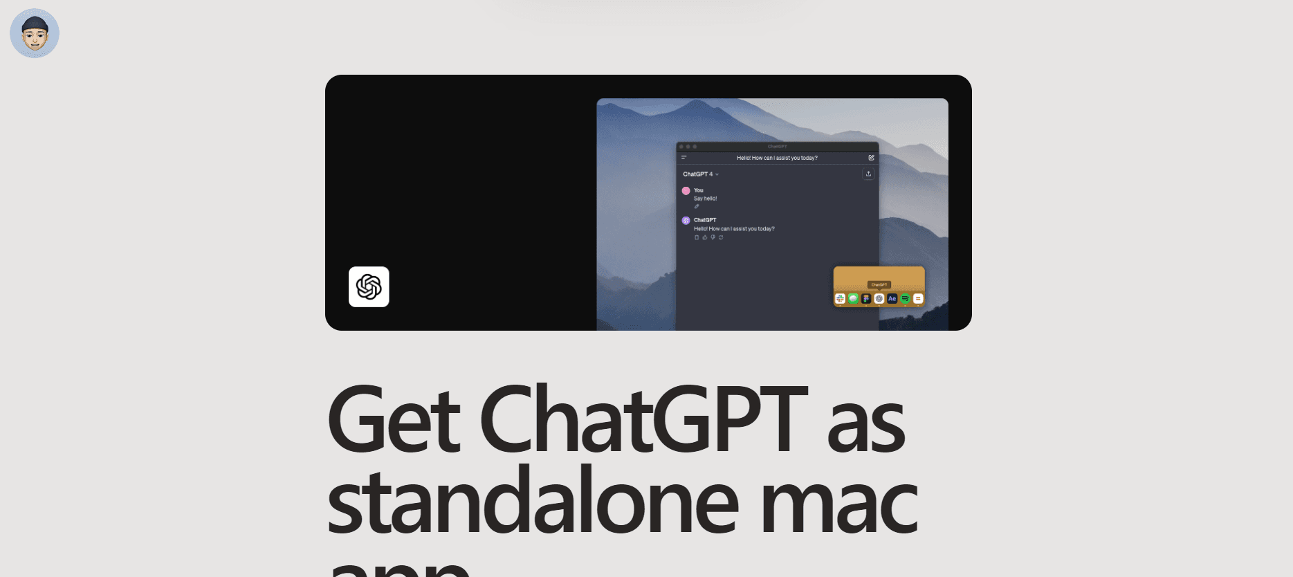 ChatGPT Mac Desktop App