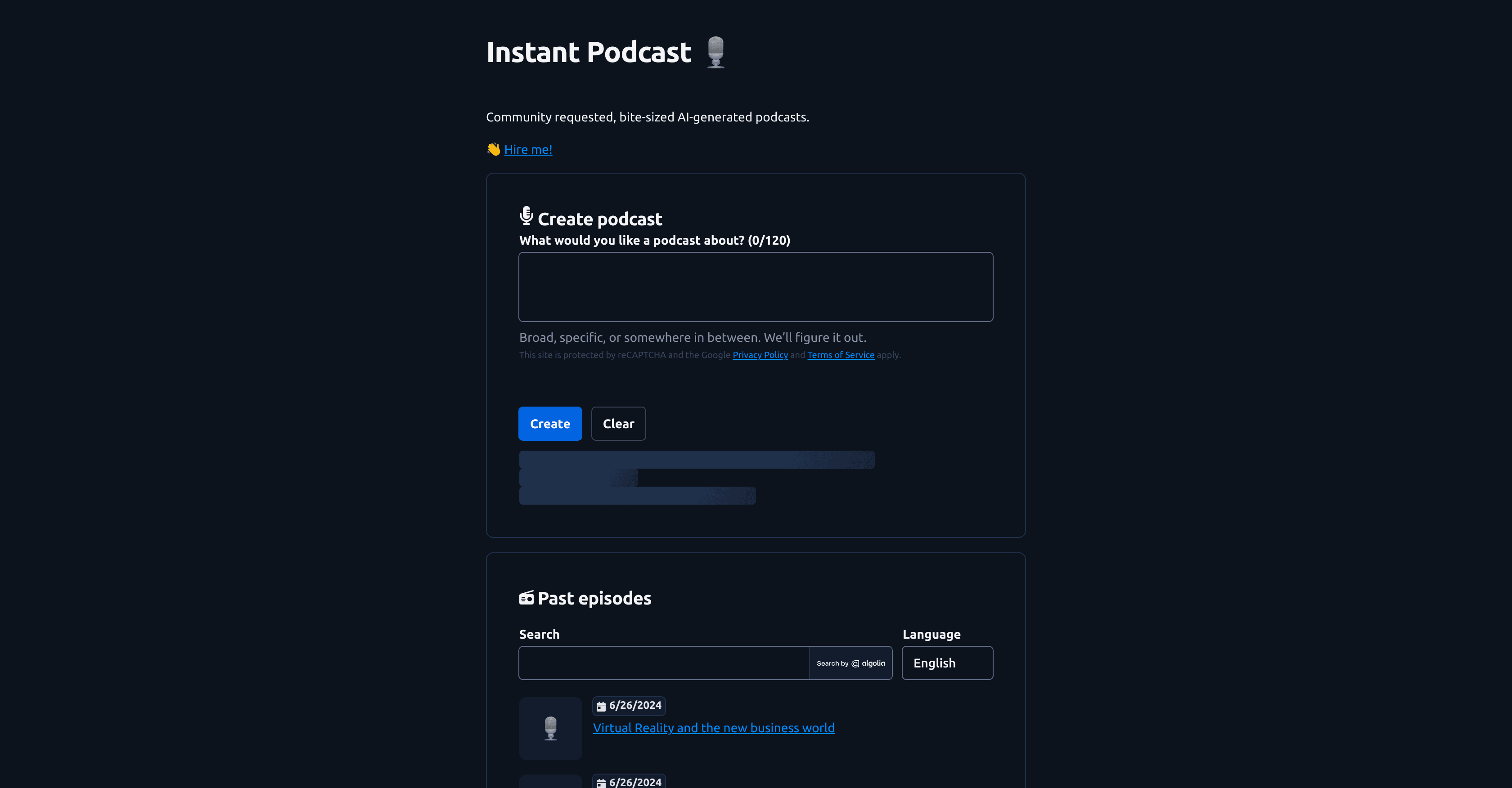 Instant Podcast