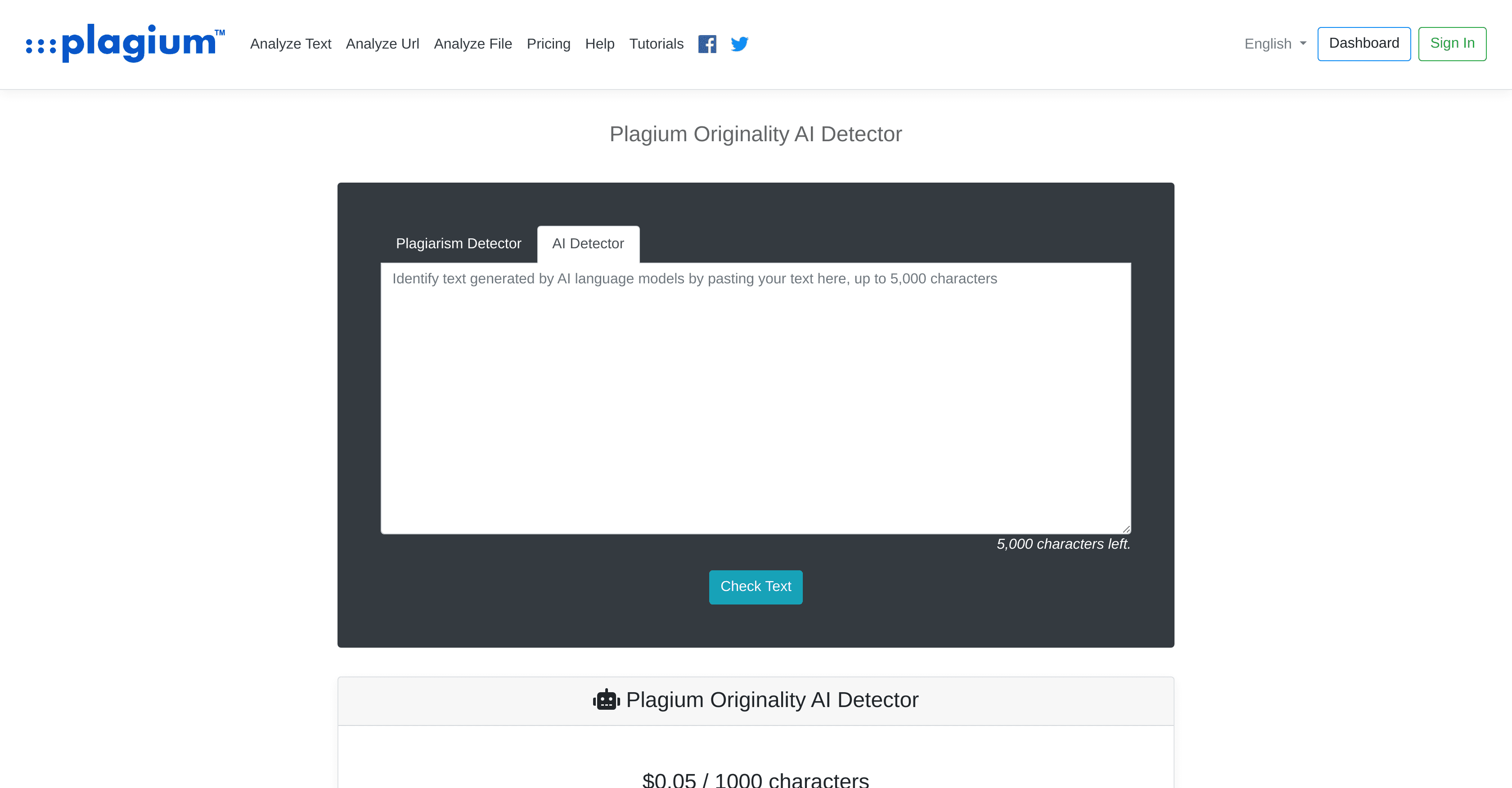 Plagium AI Detector
