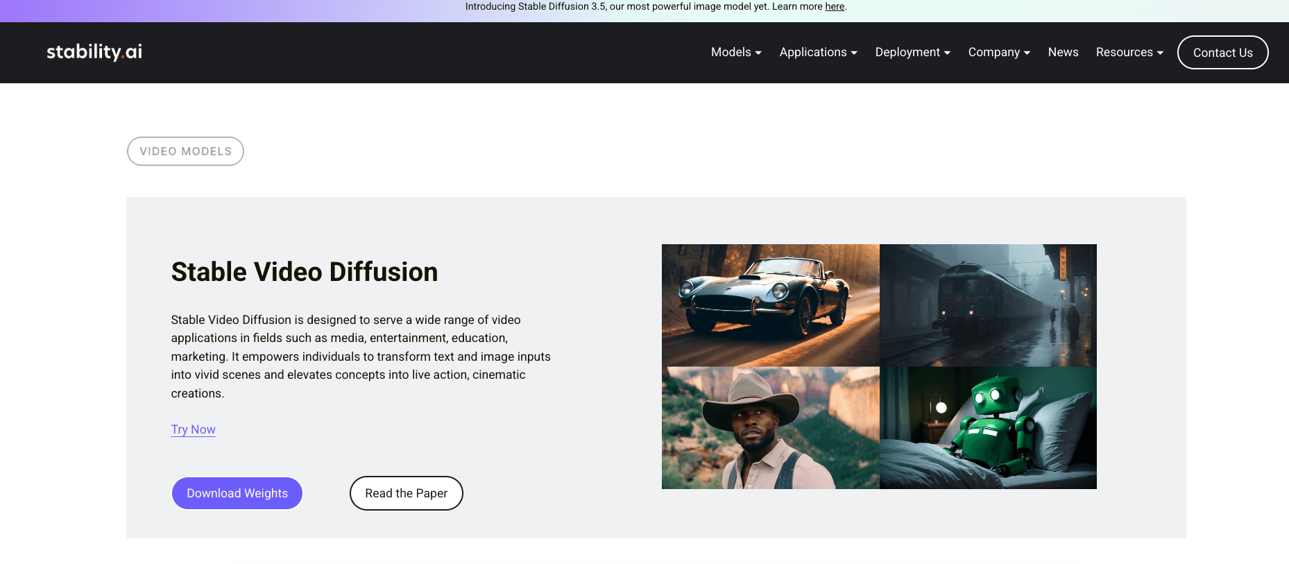 Stable Video Diffusion