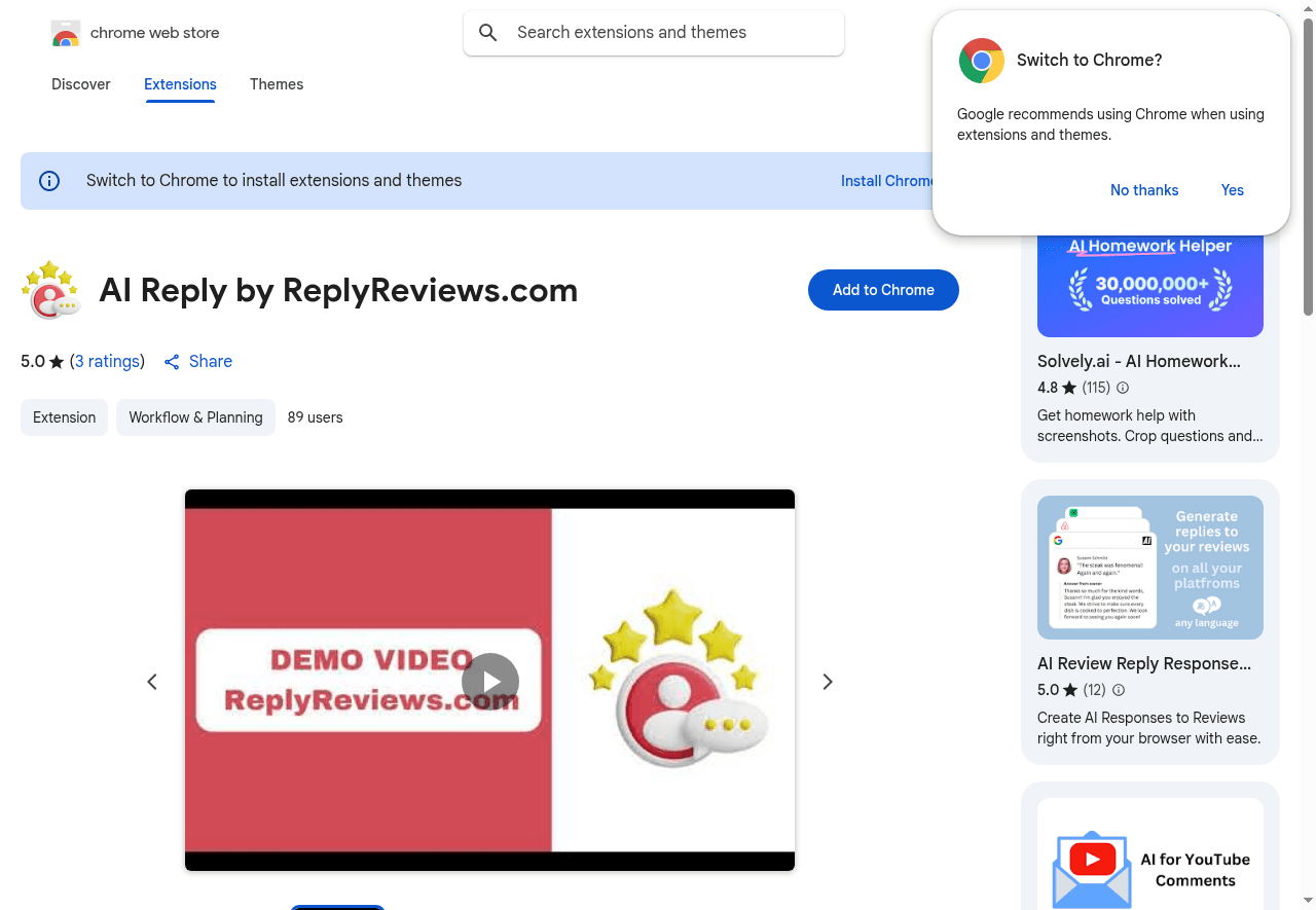 AI Reply by ReplyReviews