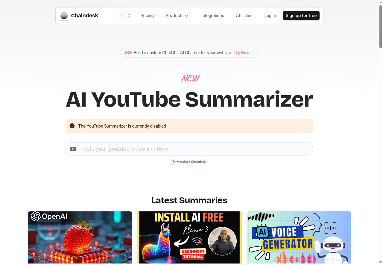 AI YouTube Summarizer