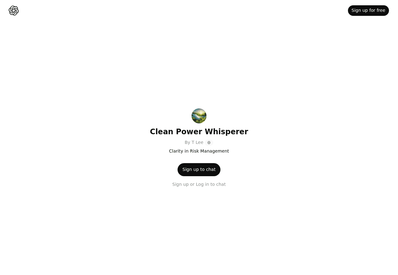 Clean Power Whisperer