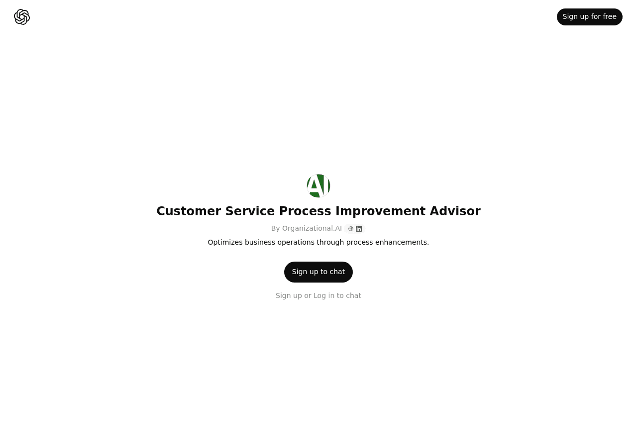 Customer Service Process Improvement Advisor