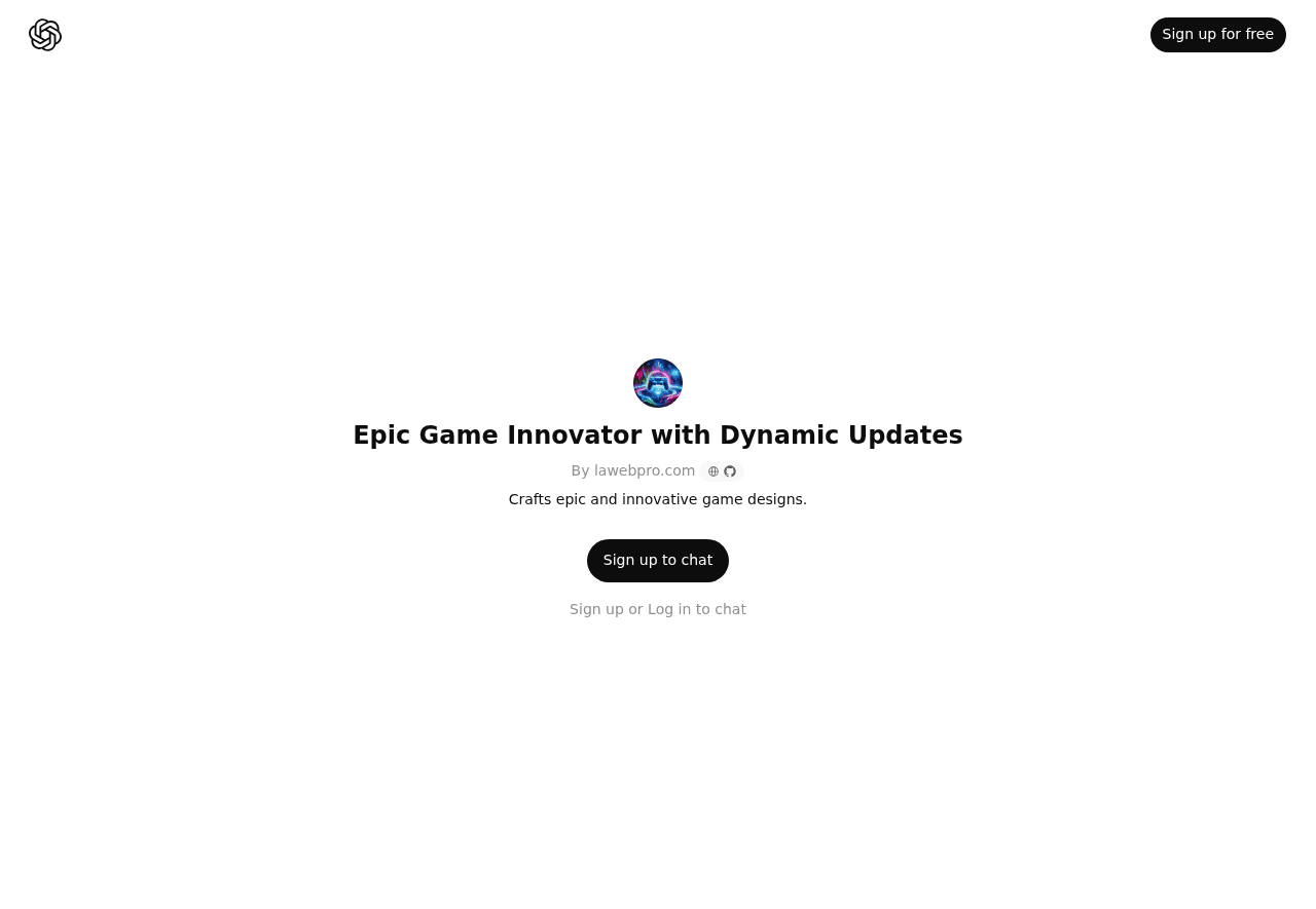 Epic Game Innovator with Dynamic Updates