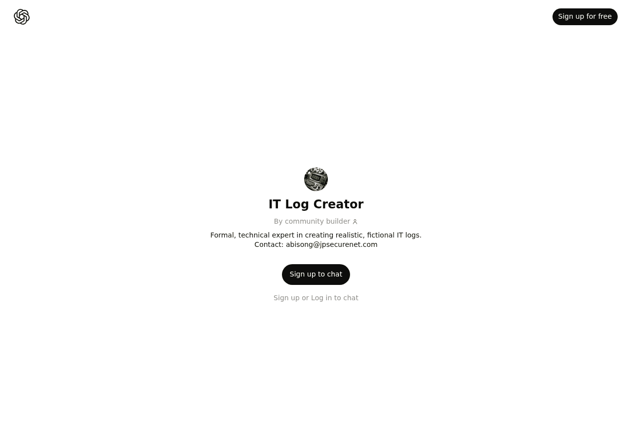 IT Log Creator