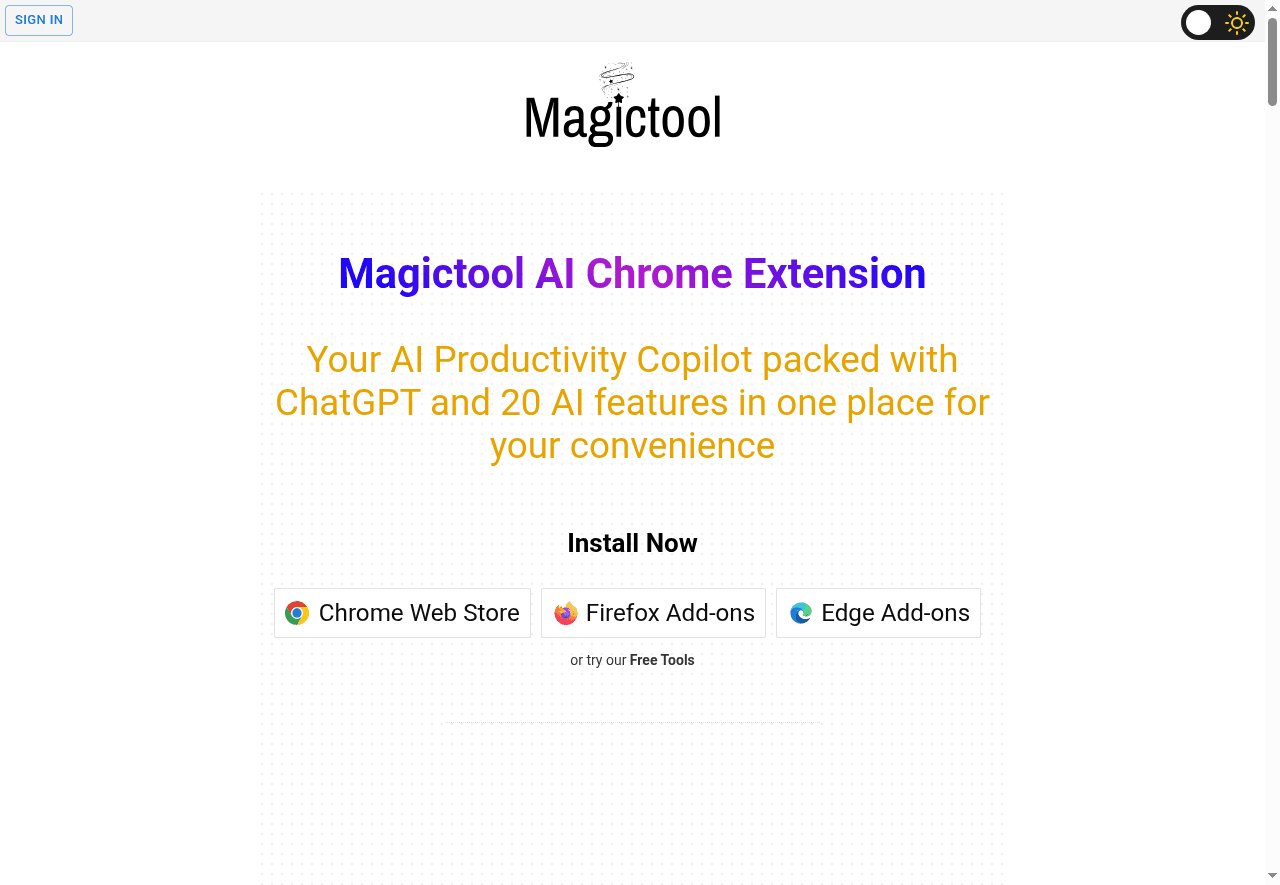 Magictool.AI Chrome Extension