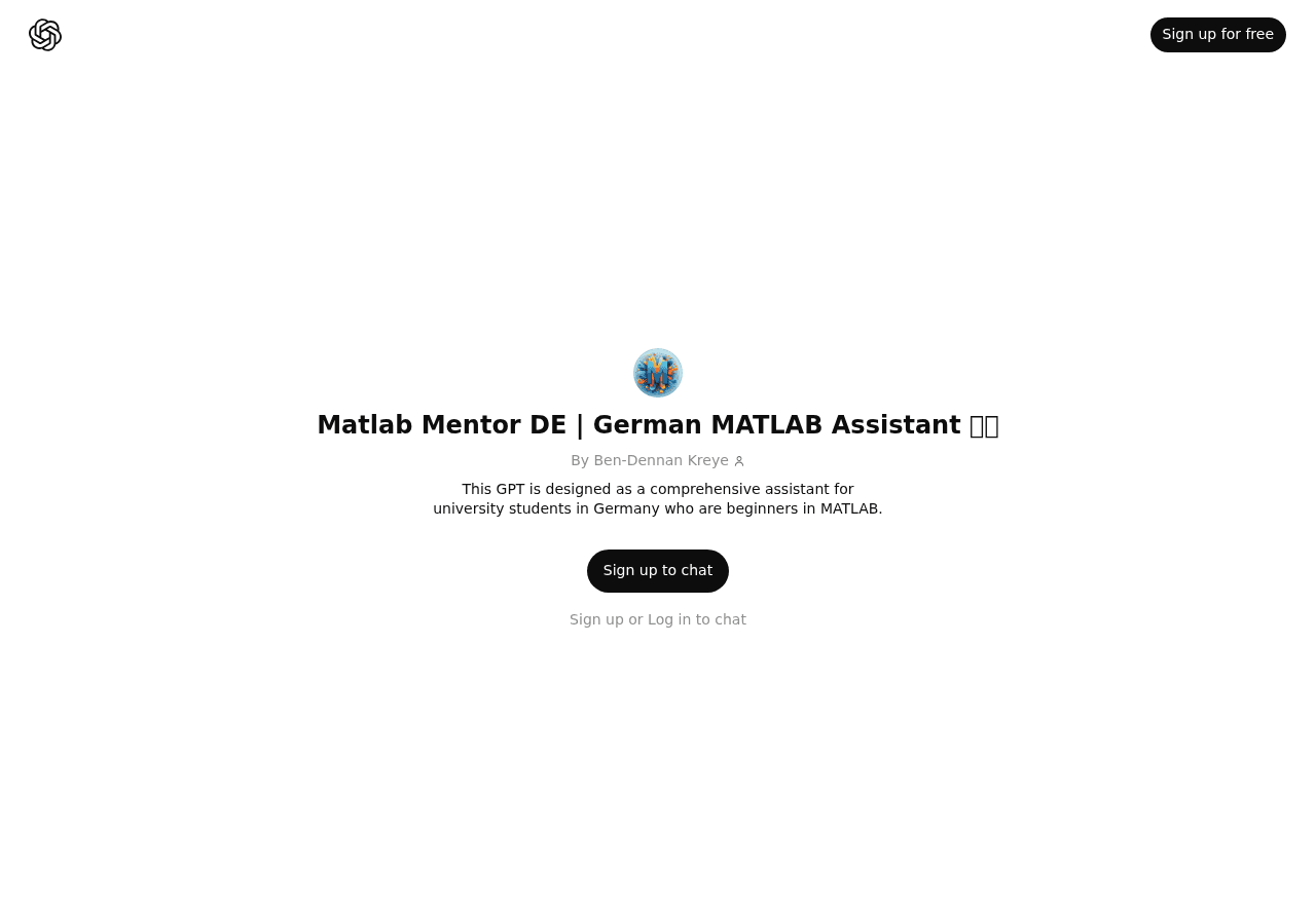 Matlab Mentor DE | German MATLAB Assistant