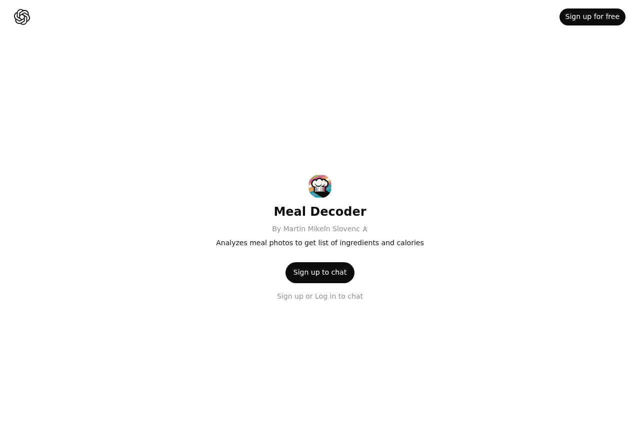 Meal Decoder