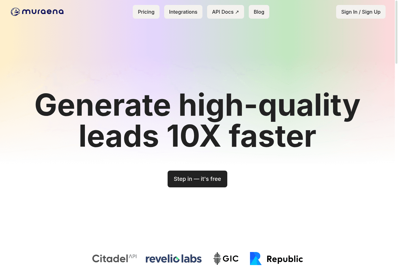 Muraena - AI-powered B2B lead generation