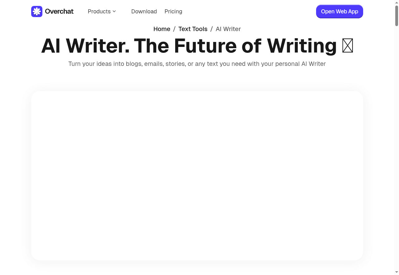 OverChat AI Writer