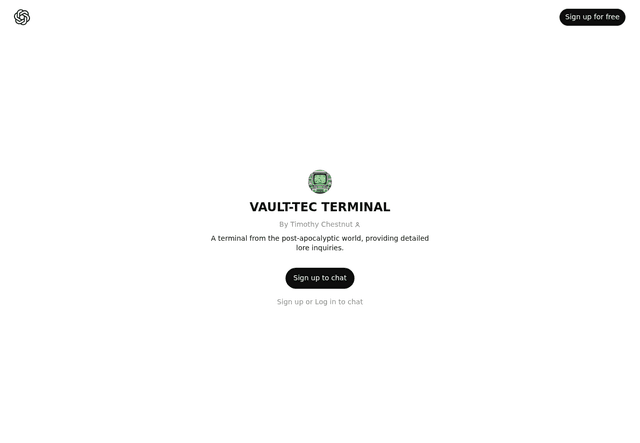 Vault Terminal VAULT-TEC TERMINAL — Gaming | AIMarketwave