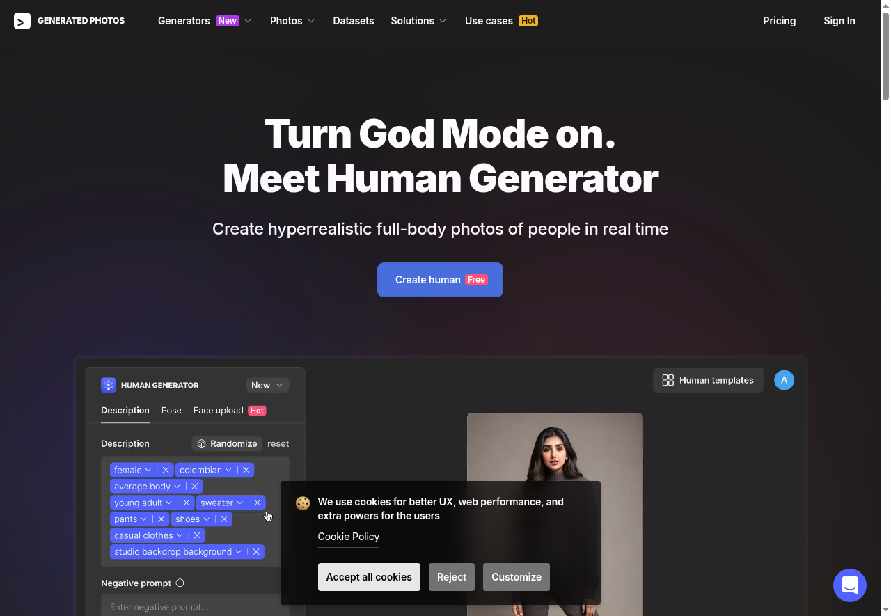 AI Human Generator - Create and enhance art with intelligent design ...