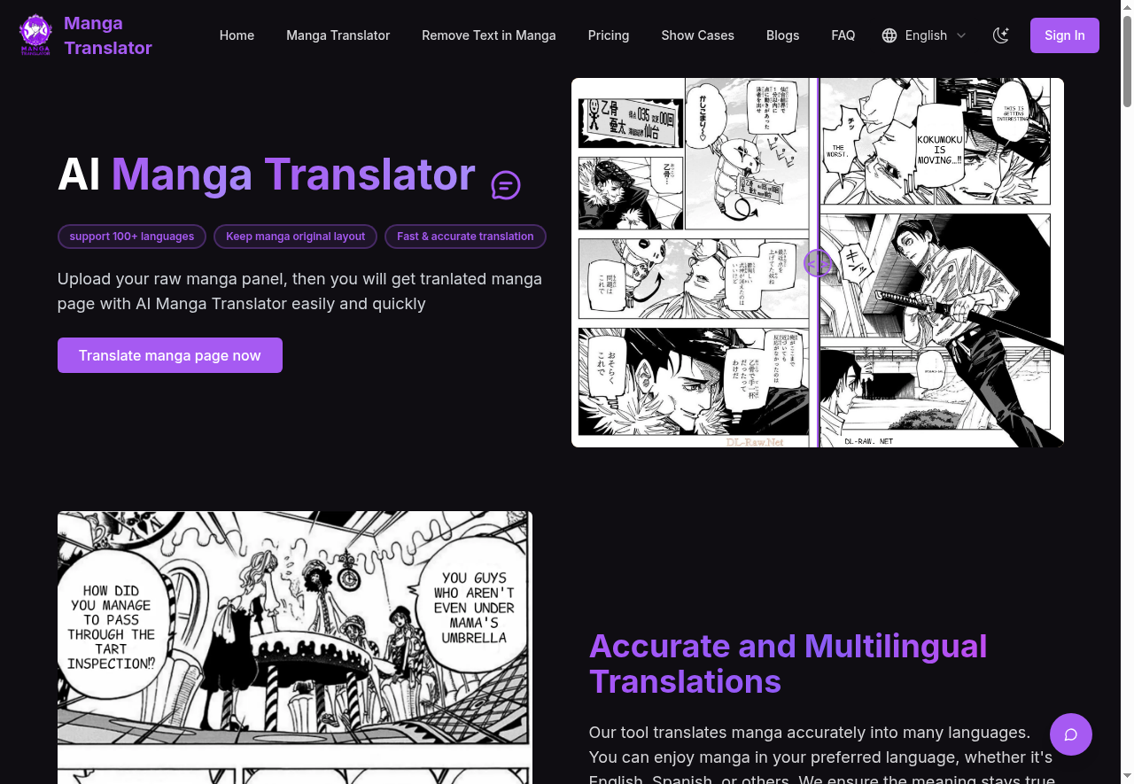 AI Manga Translator — Translation | AIMarketwave