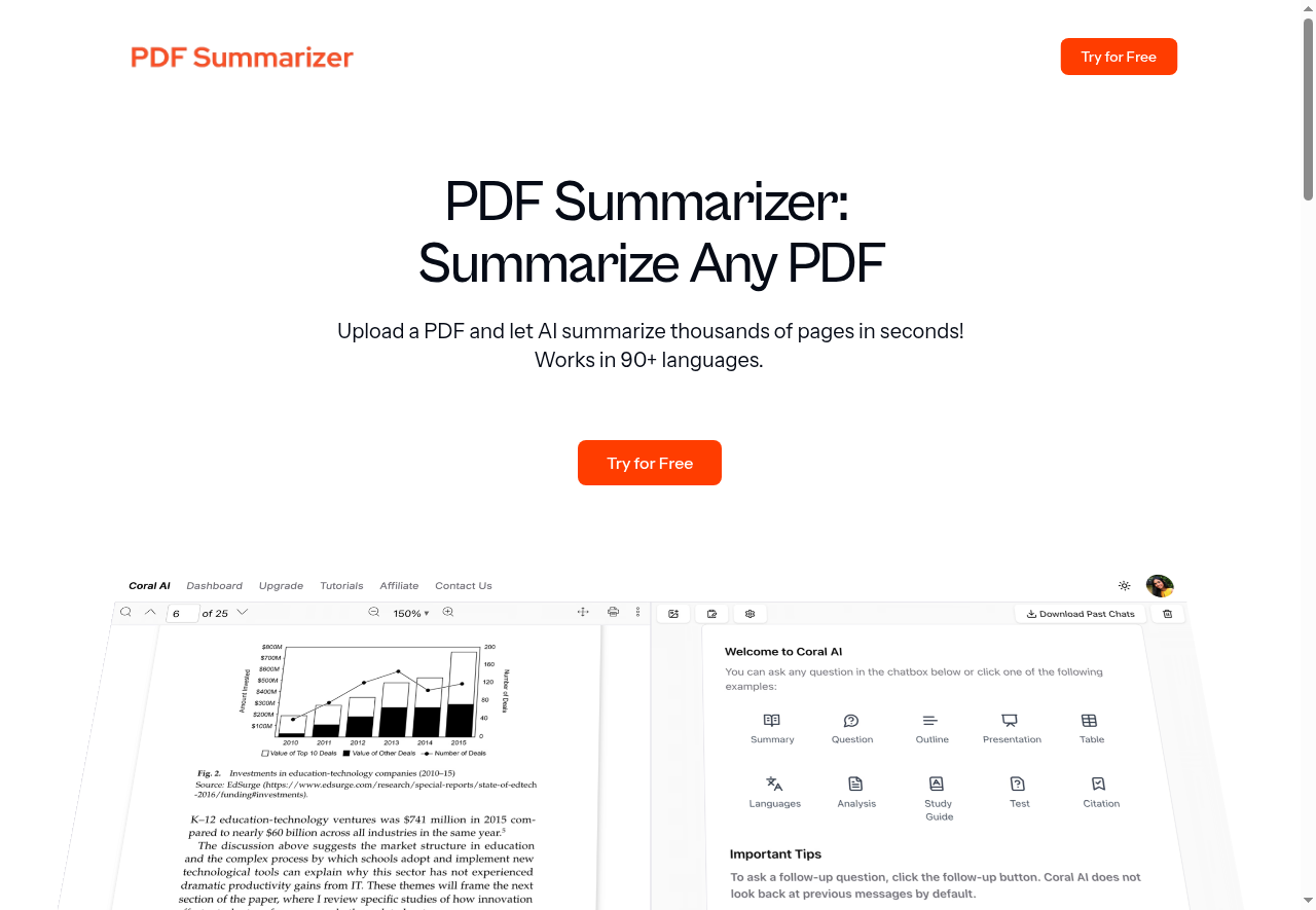 PDF Summarizer — Productividad | AIMarketwave